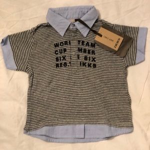 Ikks baby boys short sleeve shirt size 23 months